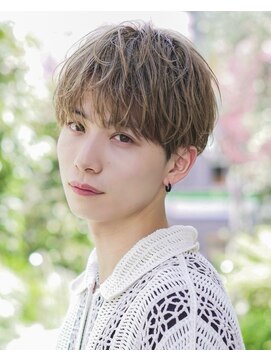 オーシャントーキョー 渋谷神南(OCEAN TOKYO) 韓国ヘアカルマパーマカルマバングセンターパート黒髪ウルフ