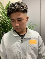 サロンレピア(Salon LEPIA)&nbsp;メンズ＋ホワイトハイライト＋オールバックパーマ