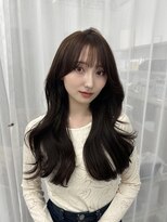 ハピネス 梅田茶屋町店(HAPPINESS)&nbsp;韓国ヘア/ロングレイヤー/顔周りカット/ブリーチなし/グレージュ