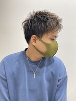 ネイロ 錦糸町(NeiRo)&nbsp;グレーベージュ刈り上げツーブロックアップバングメンズカット