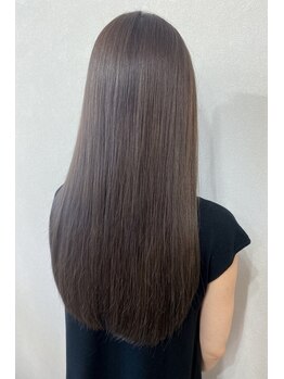 ヘアー リラクゼーション アンヴィ(Hair Relaxation anvi)の写真/【全席半個室】何度も触りたくなるような質感と、自然なストレートが叶う♪