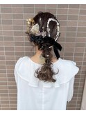 暗めカラー/ブリーチなしカラー/ヘアアレンジ/福岡/天神/20代
