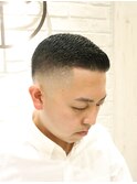 メンズビジネスショートフェードカット