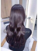 ジーナ 博多筑紫口(Zina)&nbsp;ラベンダー強めグレージュで透明感カラー♪博多美容室/YURI