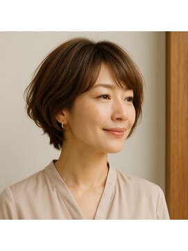 スープレックス ヘアーデザイン(SOUPREX HAIR DESIGN) エレガントミセス美フォルムショートボブ　 30代 40代 50代 60代