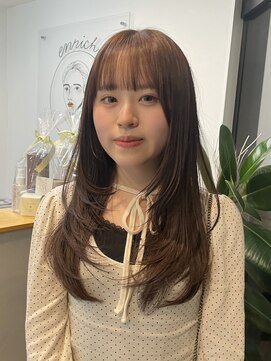 ショコラブラウン/ハイレイヤー/お顔まわり