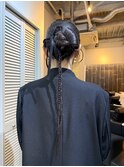 カチモリリボンヘア/ヘアアレンジ/リボンアレンジ/お呼ばれヘア