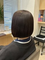 ウイ バイ ファースト 北四番丁店(u'i by first)&nbsp;カットはワンレンボブ カラーはブラウン 美髪トリートメント
