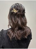 結婚式ヘアセット ハーフアップアレンジ【八王子】