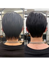 《ダウンパーマ》襟足の浮きや膨らみを抑えて、スマートで洗練されたヘアスタイルに◎[自由が丘]