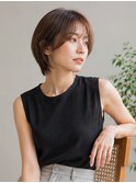ハンサムショート/シースルーバング/レイヤーカット