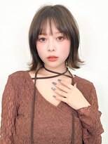 La fith hair link 瓢箪山店【ラフィス ヘアー リンク】【8月29日OPEN（予定）】&nbsp;【La fith】くびれボブ×シースルーバング×オリーブベージュ