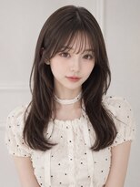 ユーフォリア 新宿店(Euphoria) 小顔シースルーバング顔周りカットレイヤーワンカール