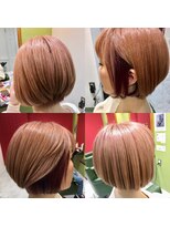 ディーリンク 南橋本店(HAIR MAKE DLINK) 春色ピンクベージュ重め前下がりショート