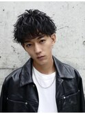 ビジネスツイストパーマコンマヘアショートレイヤーツーブロック