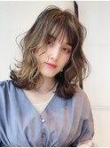 ニュアンスレイヤーカット_耳かけウェーブパーマ_36902
