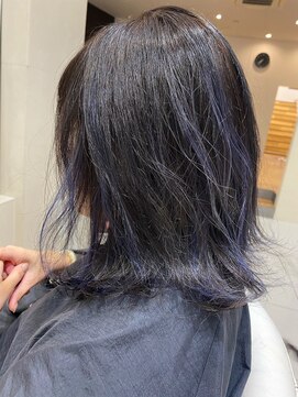 アヴァンス 深井店(AVANCE.) ネイビーグレイ×ハイライト×夏カラー