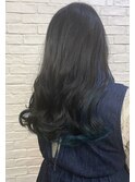 インナーカラー×ブルーグリーン☆