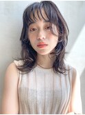 レイヤーミディ_ショートパーマホワイトアッシュ_8121