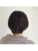 丸みショートボブ/小顔補正立体カット