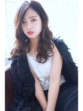 ラファンジュ ヘアー(Rohange hair) 【Rohange】ベージュ×ノームコアロング#セミウェットウェーブ