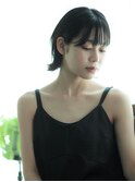 アッシュブラック タイトショートボブ 20代30代40代