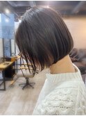 大人可愛い◎似合わせカットイメチェン黒髪ボブ