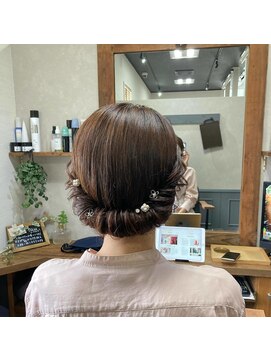 カミケン 清明店(kamiken.) 大人上品タイトなロールアップアレンジ【カミケン清明店】