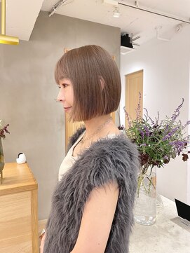 ローレン(LOREN) ミルクティーベージュぷつっとボブケアブリーチ 梅田