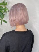 リタヘア(Re:ta Hair)&nbsp;ホワイトピンクのワンレンボブ【飯田淳平】Re:ta Hair
