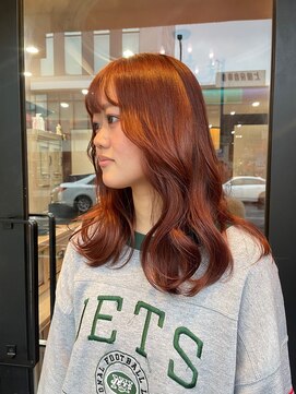 ボアップ(boappu) #オレンジブラウン#ブリーチカラー