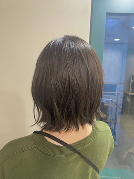 ヘアサロン ナノ(hair salon nano) ツヤ感アッシュベージュカラー×外ハネボブ