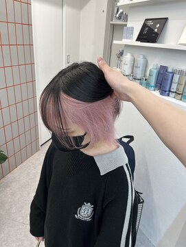ペレ 渋谷(PELE) 切りっぱなしボブ/エアリーロング/美髪/ピンクブラウン/渋谷