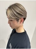 メンズバレイヤージュハイトーンセンターパート