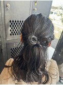 ☆キッズヘアアレンジ☆透け感ハーフアップ