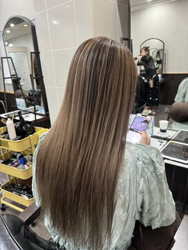 ルクスバイアフィナー(Luxo by Afinar) ミルクティーベージュ×バレイヤージュ