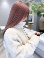 アースコアフュールボーテ 川越店(EARTH coiffure beaute)&nbsp;ピンクベージュ_ケアブリーチ_ダブルカラー_アドミオ_透明感