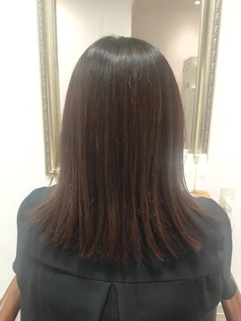 ヘアー グリーン(hair green) 30代40代50代/ミディアムストレート/ツヤ髪スタイル