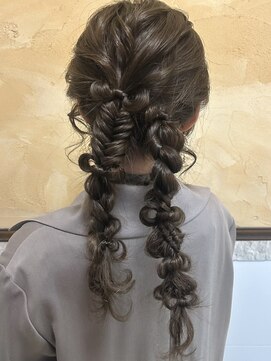 ノー バイ イオエ 西梅田(no. by ioe) ブリーチなしカラー/髪質改善/ミルクティーベージュ/小顔ヘア