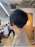 大人ショートバングショート
