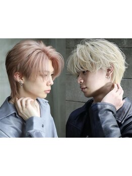 MEN'Sに圧倒的人気なケアブリーチ×ダブルカラー/ハイライトメッシュ/シャドウルーツもお任せOK◎[那覇]