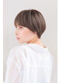 マッシュボブ×透明感アッシュグレージュ