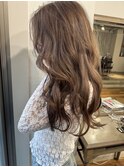 ミルクティーWカラー韓国風くびれレイヤー髪質改善ストレート