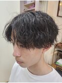 波巻きパーマメンズパーマ刈り上げマッシュ柏市柏駅