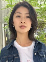 ウエストリー(WESTORY)&nbsp;レイヤーボブ/アッシュカラー/かきあげ前髪/30代