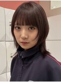 ココアブラウンカラー/レイヤーカット/透明感カラー