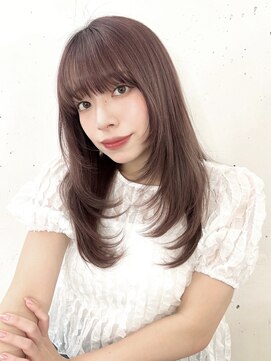 ビーチ(BEACH) ミディアムレイヤーカット 大人ガーリー 似合わせカット 韓国