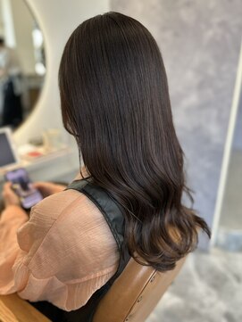 カノエ 福岡香椎店(canoe) オリーブグレージュカラー 透明感カラー 艶髪 顔周りカット 20代