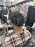 MEN’S HAIR/ブルーブラック/フェザーパーマ/草津