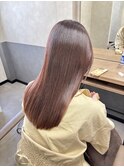 【暖色オレンジ×艶髪カラー】